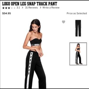 VS Pink Snap Track Pant